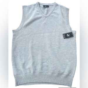 Beverly Hills Polo Club Men Sweater Vest Size XXL Gray